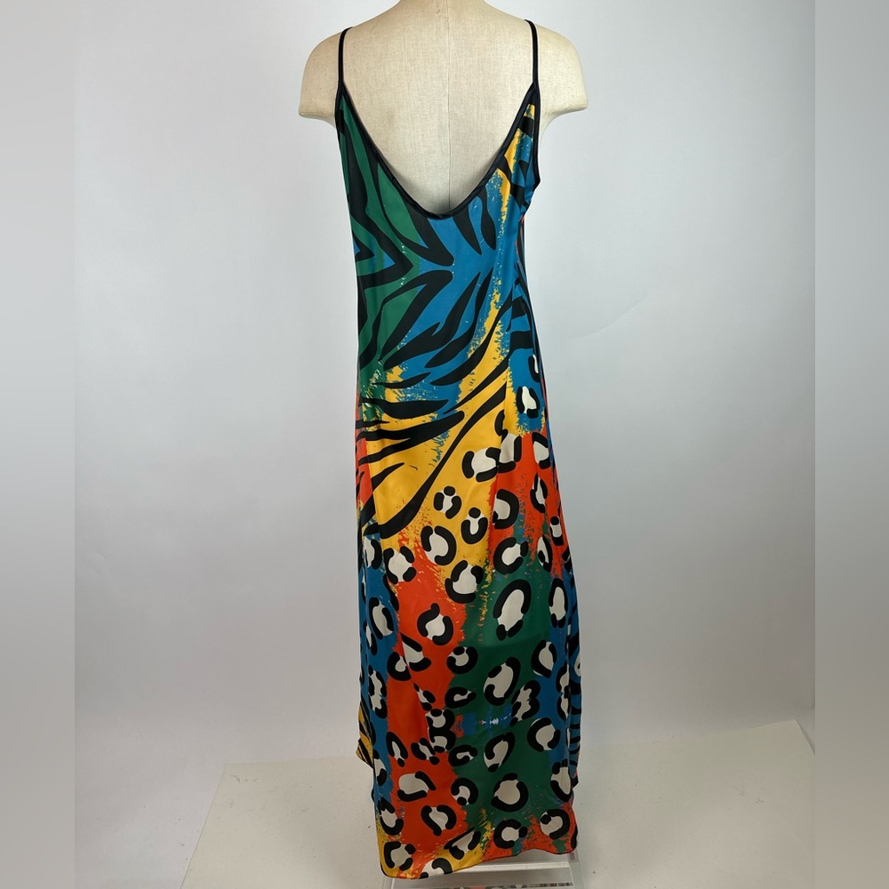 “SOUK AND SEPIA” ALL OVER ANIMAL COLORFUL ABSTRACT SUNDRESS